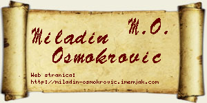 Miladin Osmokrović vizit kartica